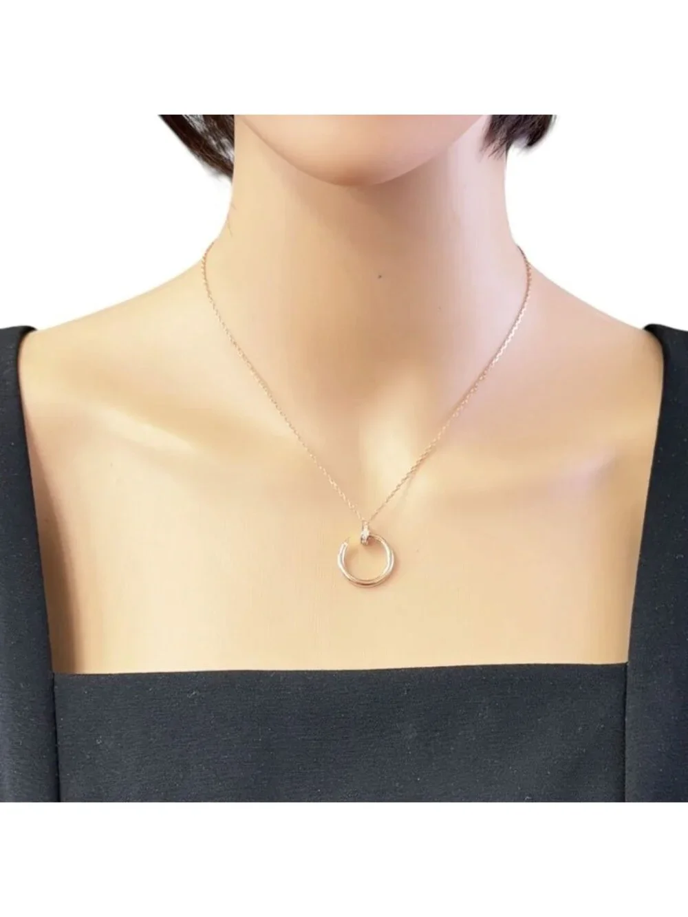 Cartier Juste un Clou Necklace 18k Pink Gold Diamond Vintage